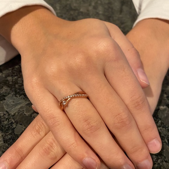 Sale $12 Firm! Rose Gold Plated over Sterling Cz Ring - Picture 15 of 17